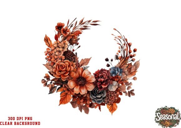 Download Crescent Wreath with Fall Blooms - Premium Resources