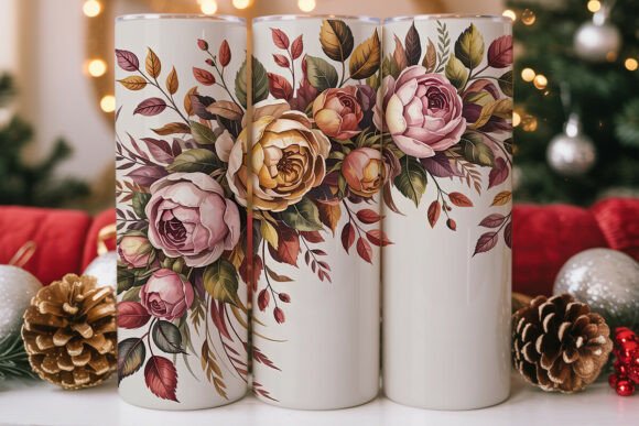 Download Autumn Blooms 20oz Tumbler Wrap - Premium Bundle