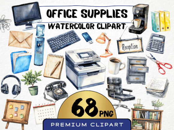 Download Office Supplies Clipart 68 Png - Office Collection