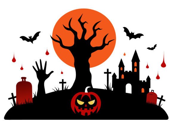 Download Halloween Landscape Horror Elements SVG - Horror elements Collection