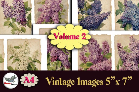 Download Lilac Vintage Floral Prints Vol.2 - Floral prints Collection