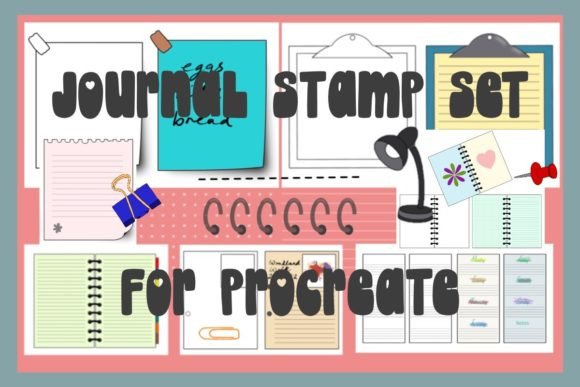 Download Procreate Journal &amp; Office Stamp Set - Office Collection
